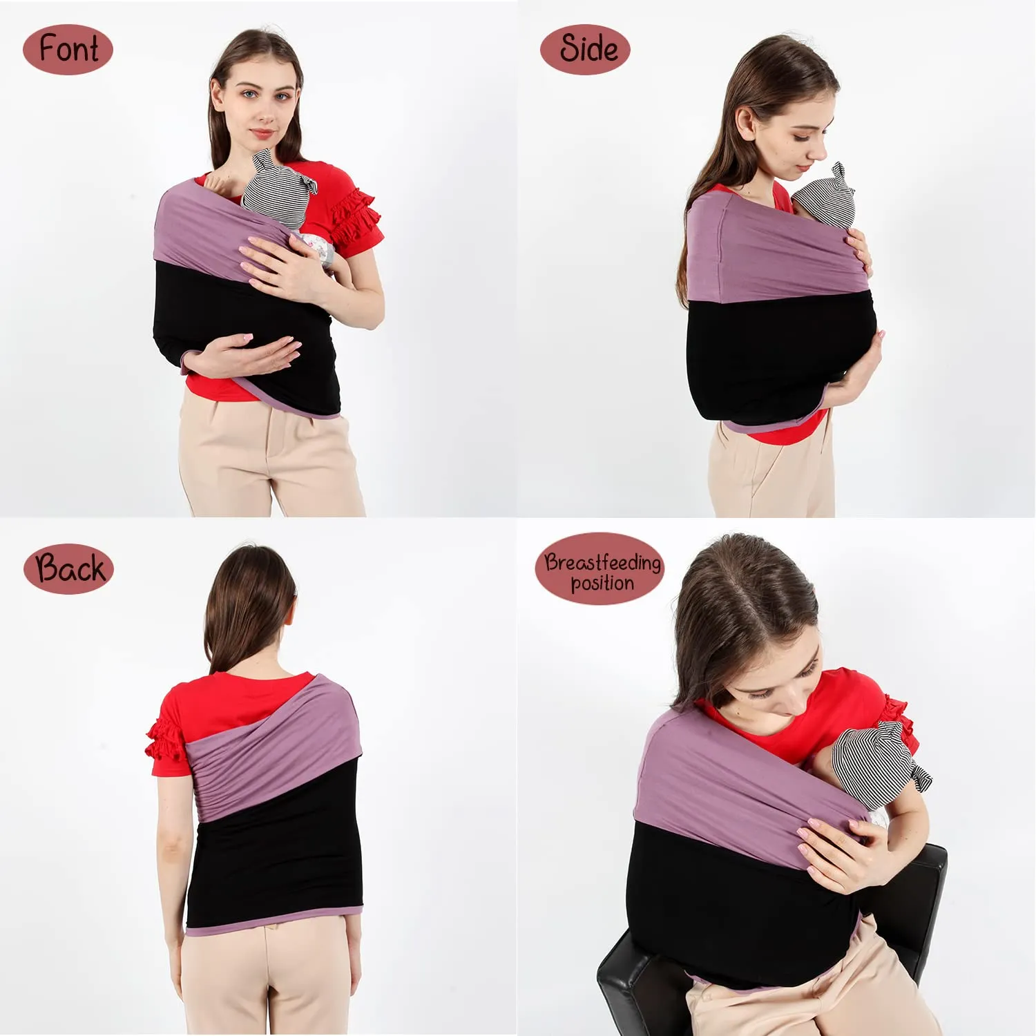 Baby Wrap Carrier, Perfect Baby Carrier Wrap Sling for Newborn and Infant up to 35 lbs.