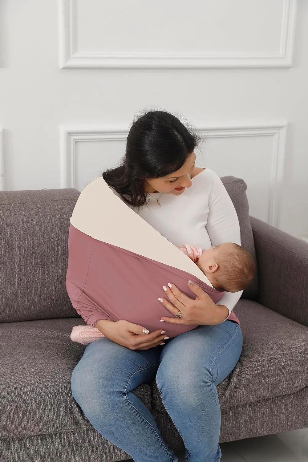 Baby Wrap Carrier, Reversible Bonding Comforter, Soft & Stretchy Baby and Infant Sling, Perfect Baby Carrier Wrap Sling for Newborn and Infant up to 35 lbs.