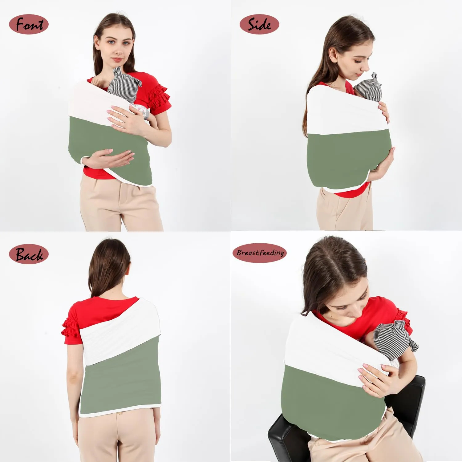 Baby Wrap Carrier, Reversible Bonding Comforter, Soft & Stretchy Baby and Infant Sling, Perfect Baby Carrier Wrap Sling for Newborn and Infant up to 35 lbs.