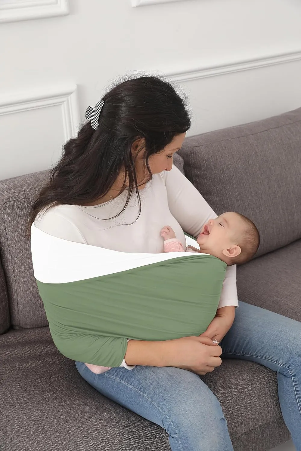 Baby Wrap Carrier, Reversible Bonding Comforter, Soft & Stretchy Baby and Infant Sling, Perfect Baby Carrier Wrap Sling for Newborn and Infant up to 35 lbs.