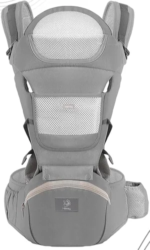 Baby Wrap Carries - Ergonomic Convertible Face-in and Face-Out Front and Back Carry for Newborns and Older Babies - Baby Carrier for Newborn to Toddler with Lumbar Support 7-45 Pounds