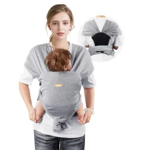 Baby Wraps Carrier, Easy to Wear Baby Carrier Wrap, Hands Free Baby Carrier Sling, Lightweight Breathable Baby Sling for Newborns 8-35 lbs, Adjustable Buckle for Waist, 86 cm