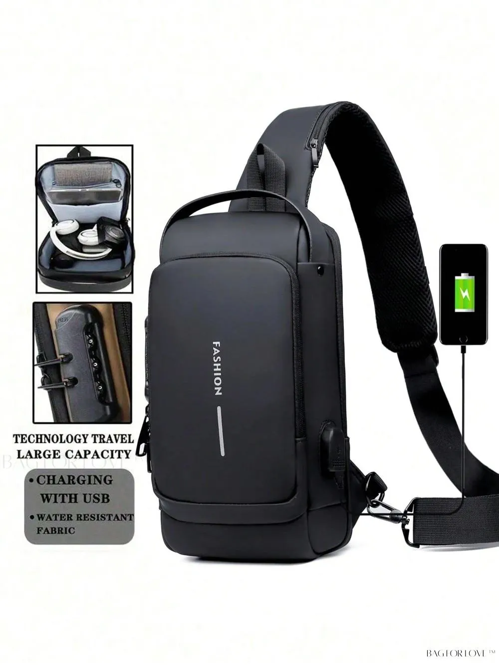 BagForLove - Water Resistant Multi-Functional Backpack College Sling Bag