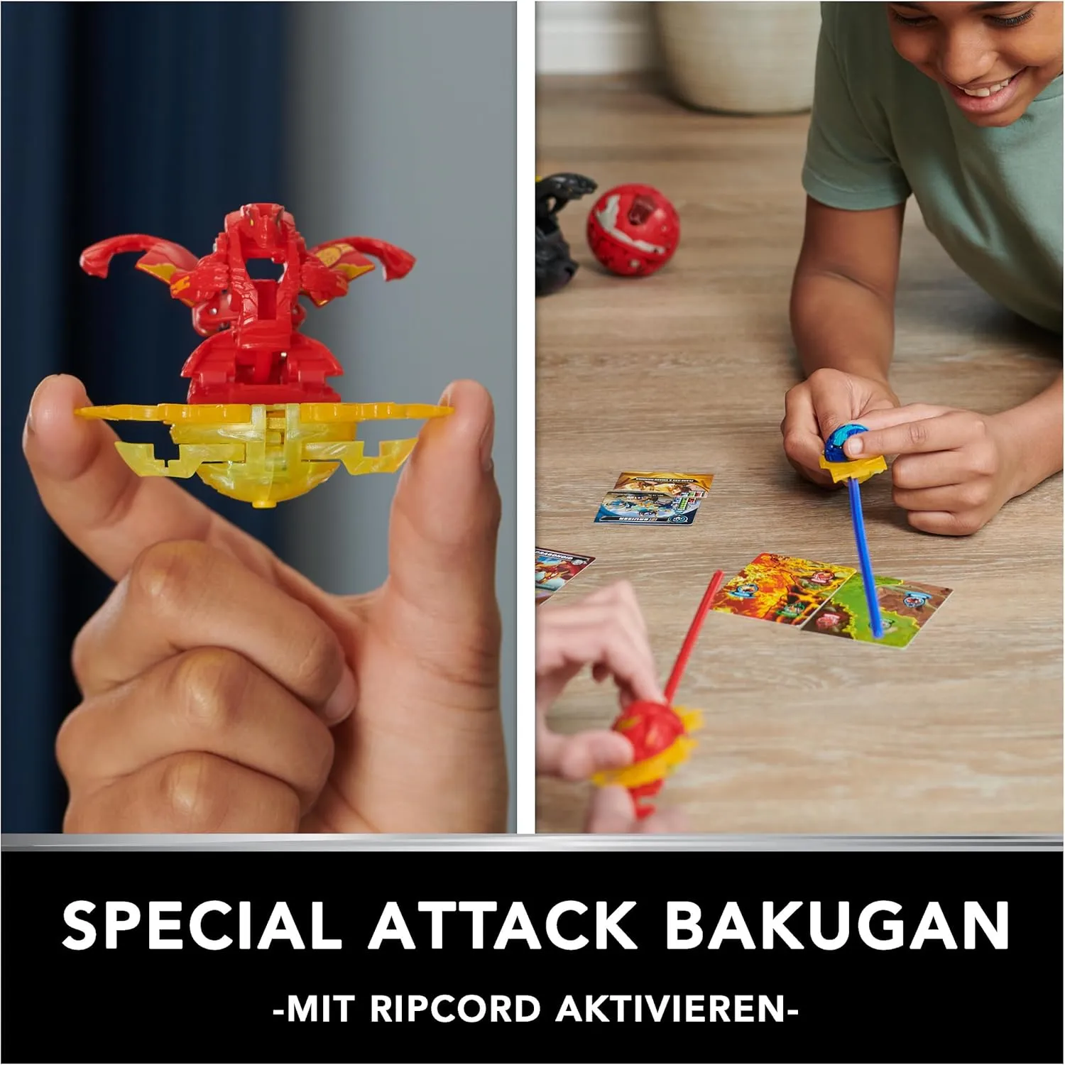 Bakugan Starter 3-Pack, Special Attack Dragonoid, Nillious, Hammerhead Customizable Spinning Action Figures and Trading Cards, Kids Toys for Boys and Girls 6 and up
