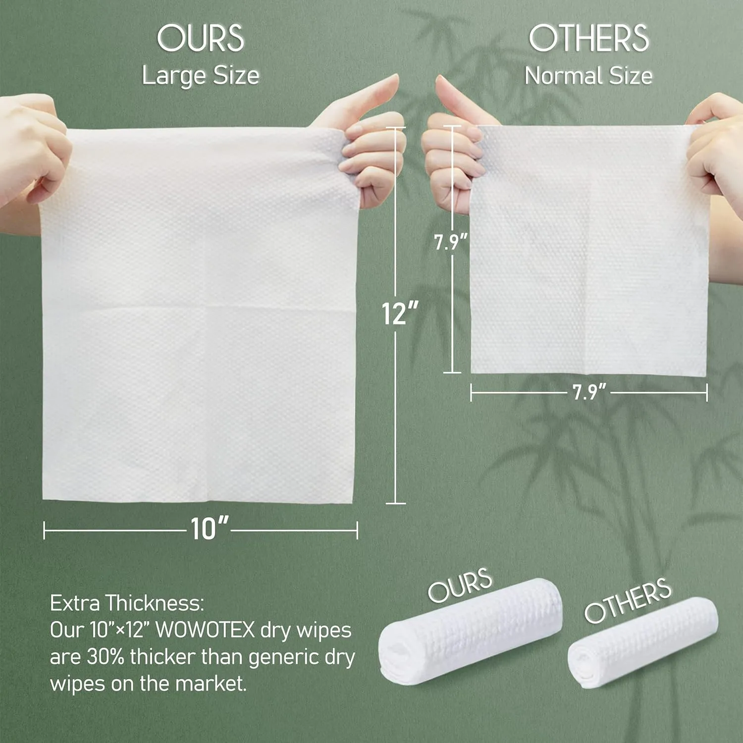 Bamboo Rayon Disposable Face Towel Biodegradable Large Dry Face Wipes 240 Count / 4 Boxes Extra Thick Soft Clean Facial Towels for Sensitive Skin, Makeup Removing, Facial Cleansing