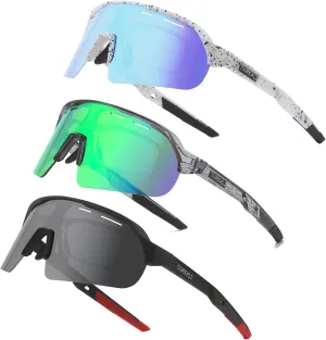 Baseball Cycling Glasses Sports Sunglasses for Men Women Youth Outdoor Softball Running UV 400 Protection