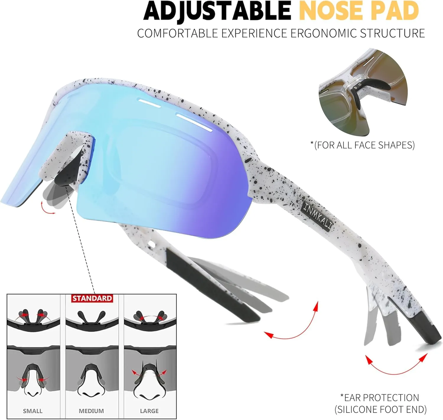 Baseball Cycling Glasses Sports Sunglasses for Men Women Youth Outdoor Softball Running UV 400 Protection