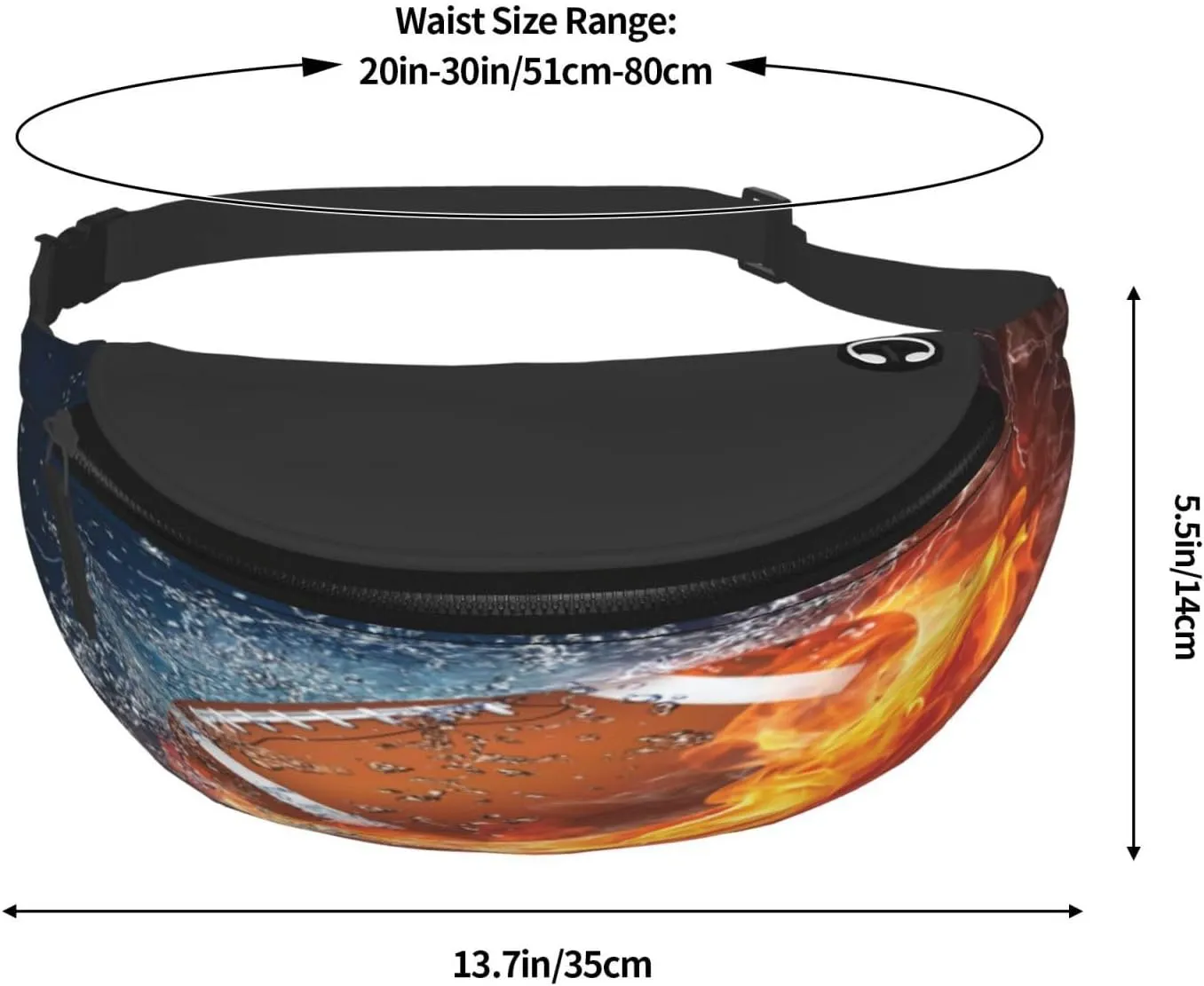 Basketball Football Baseball Rugby Waist Packs Unisex Adjustable Shoulder Strap Messenger Bag Sports Travel Running Leisure Waist Bag