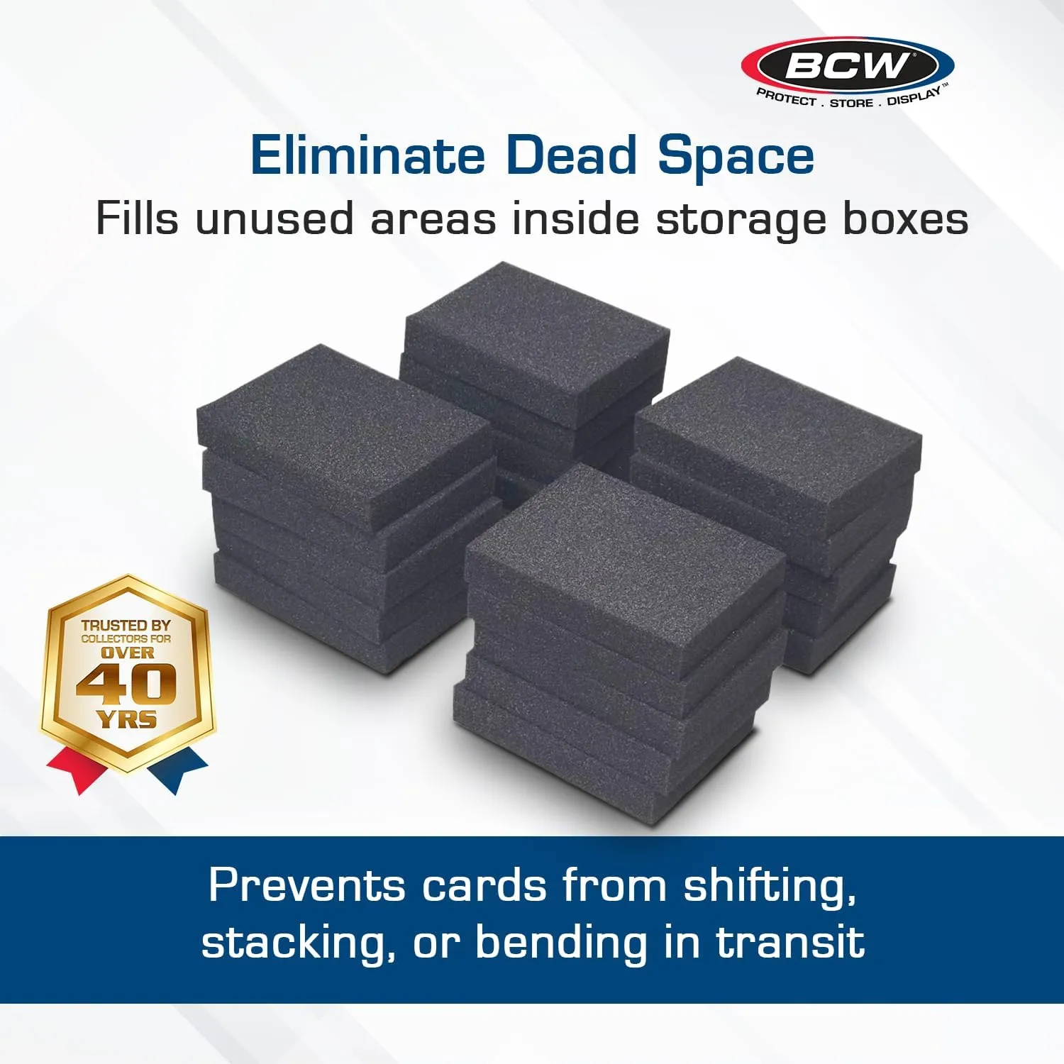 BCW Monster Pads - 20 Pack | Acid-Free Foam Inserts for Card Storage Boxes