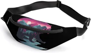 Bear Wildlife Animal Crossbody Fanny Pack Waist Packs Adjustable Shoulder Bags Sling Bag for Hiking Running Cycling