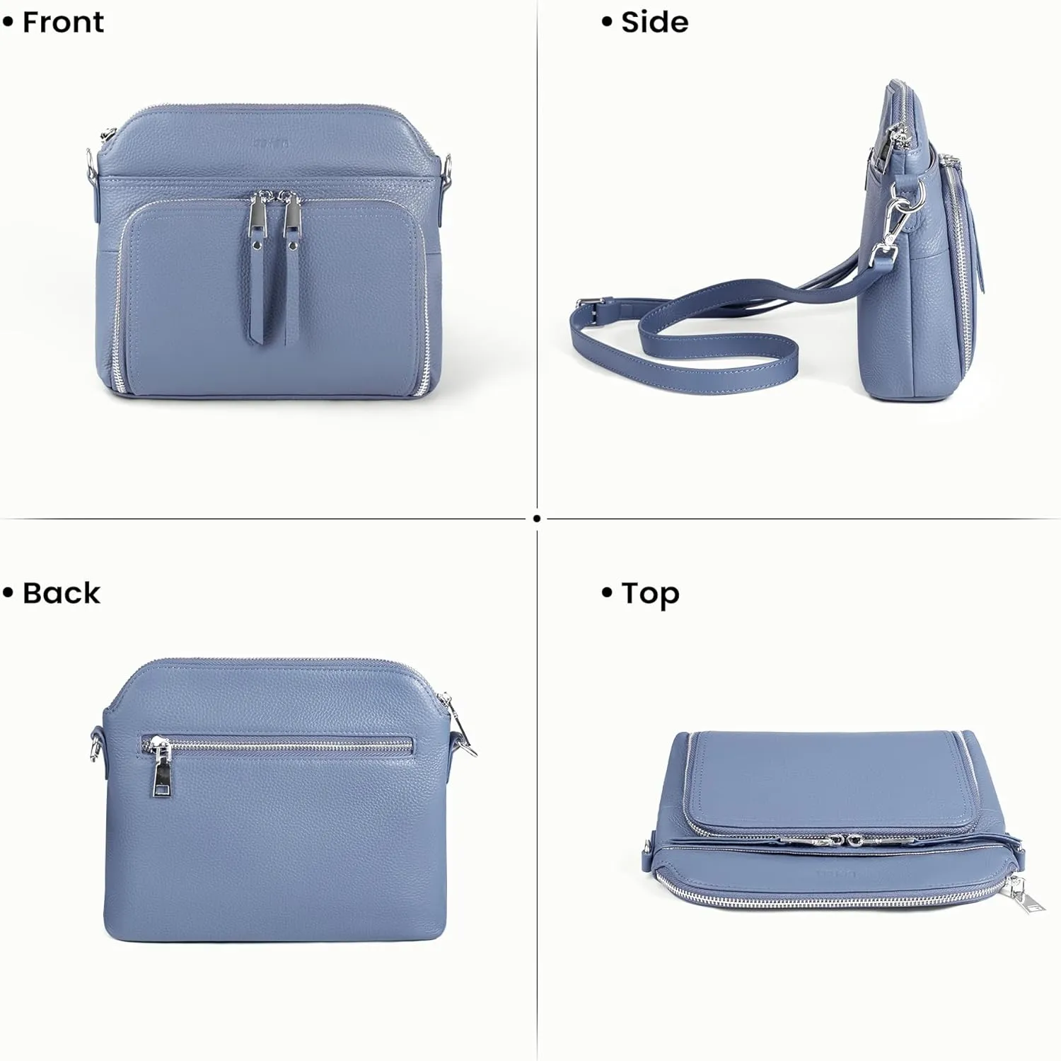 befen Genuine Leather Crossbody Purses for Women, Women's Small Crossbody Shoulder Bag with Built in RFID Wallet