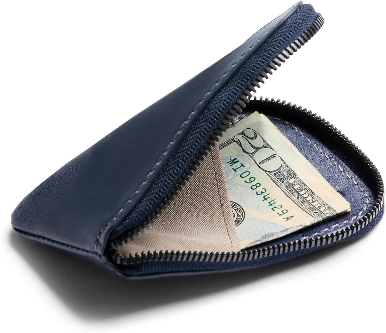 Bellroy Card Pocket (Small Leather Zipper Card Holder Wallet, Holds 4-15 Cards, Coin Pouch, Folded Note Storage)