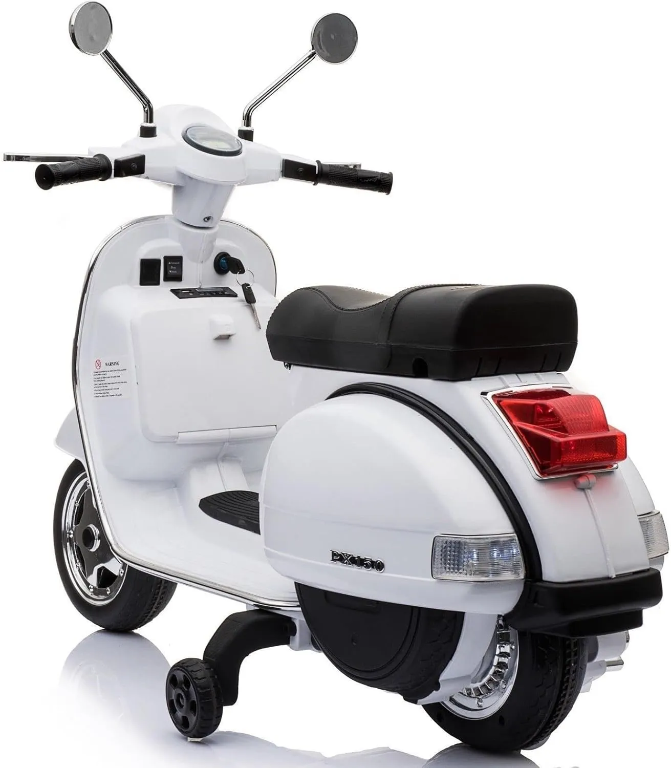 Best Ride On Cars Vespa Scooter, White, Large