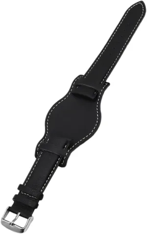 BESTYASH 1pc Classic Leather Watch Band for Interface Anti-metal Allergy Easy Installation Lightweight Smooth Edges Elegant Design for Timeless Style and Comfort