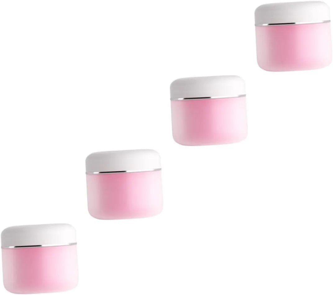 BESTYASH 4Pcs Portable Cosmetic Storage Bottles Lotion Cream Holders Empty Containers for Travel Moisturizers and Face Masks Reliable Leak Design Compact