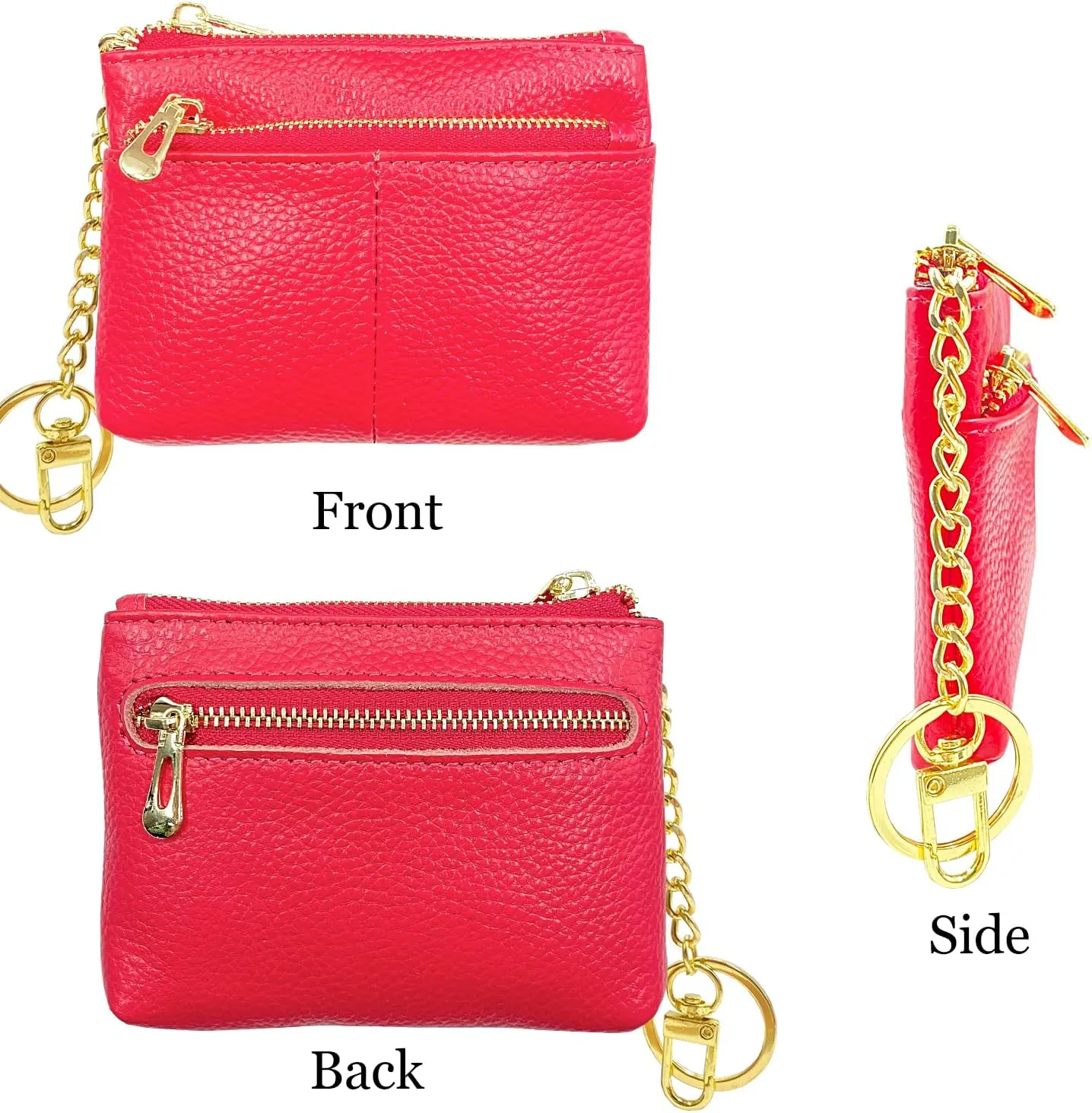 Beurlike Womens RFID Coin Purse Change Wallet Small Leather Card Holder Keychain