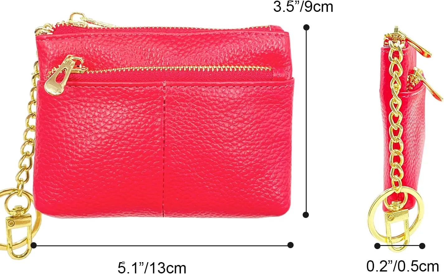 Beurlike Womens RFID Coin Purse Change Wallet Small Leather Card Holder Keychain