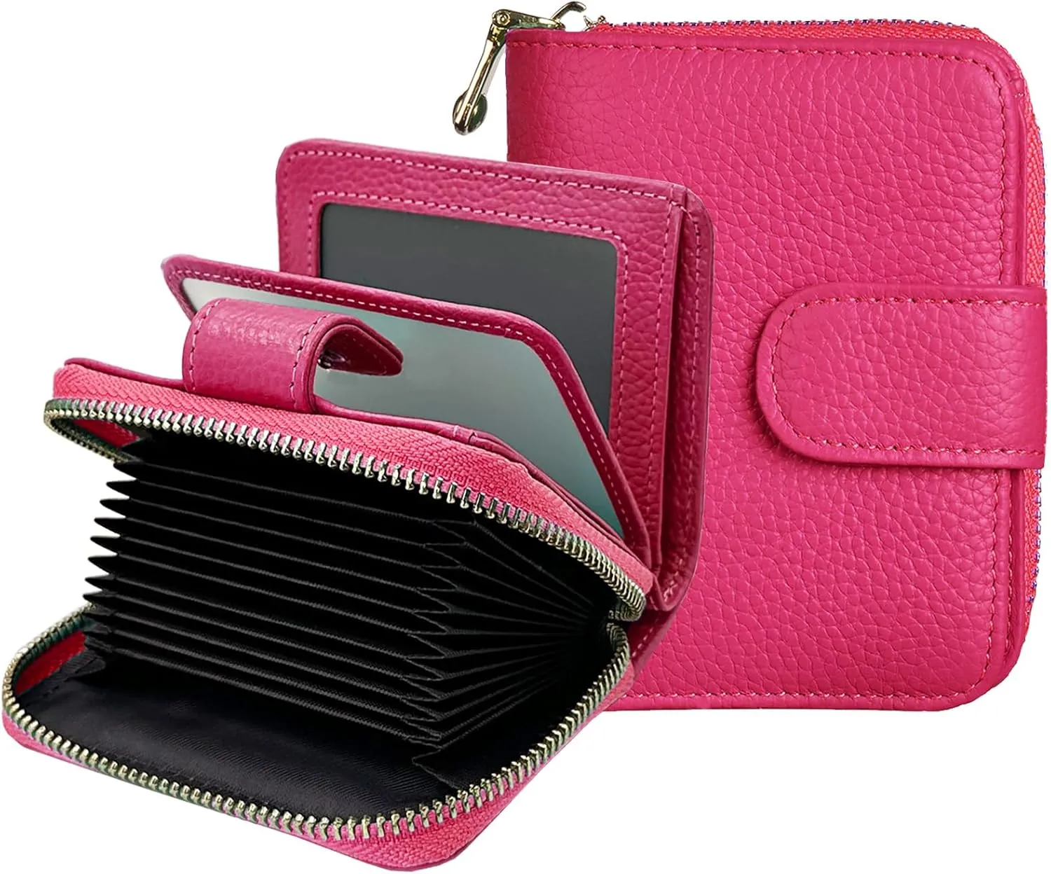 Beurlike Women's RFID Credit Card Wallet Organizer Case Leather Ladies Small Security Card Holder