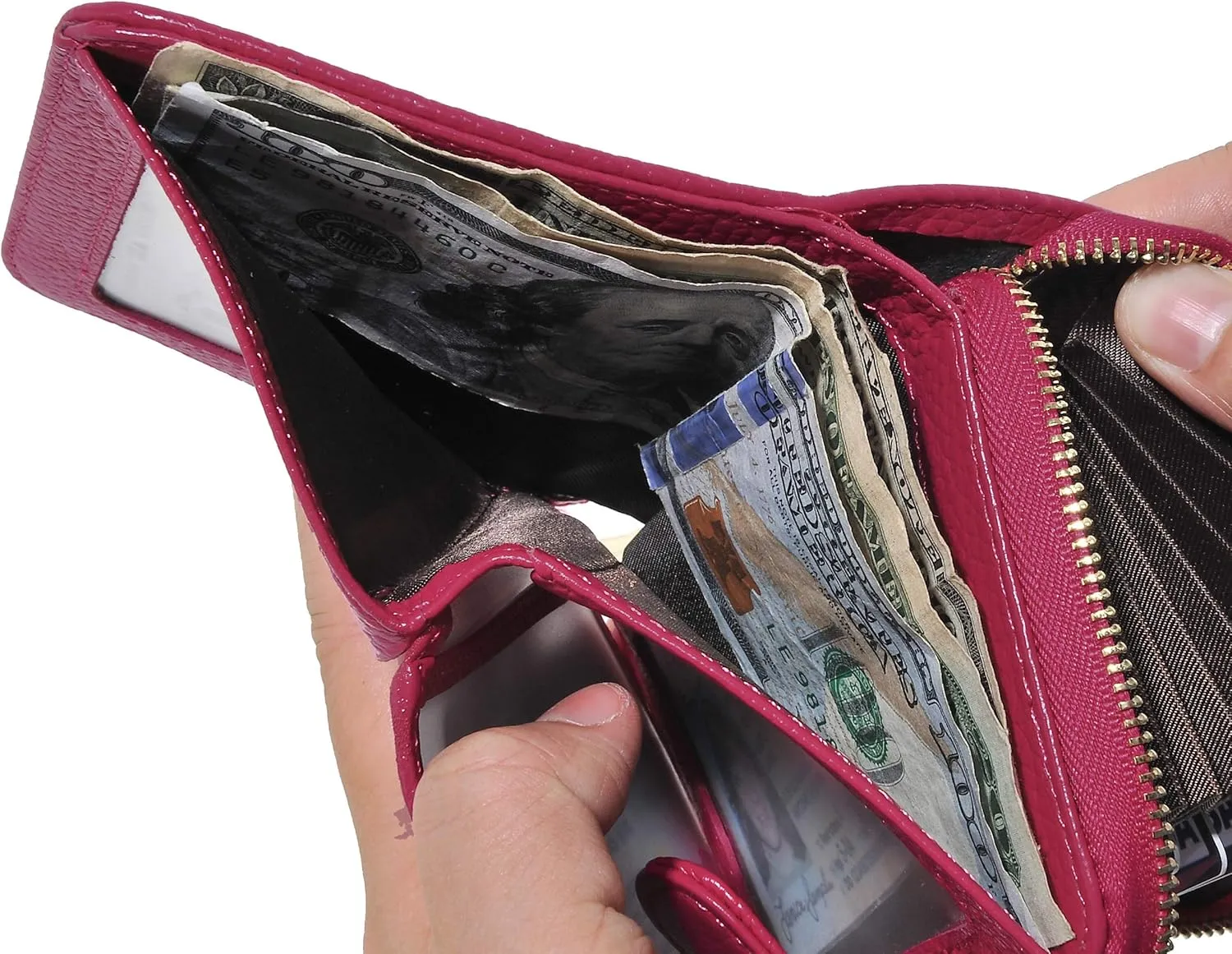 Beurlike Women's RFID Credit Card Wallet Organizer Case Leather Ladies Small Security Card Holder