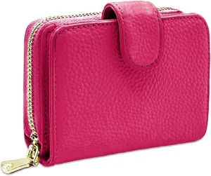 Beurlike Women's RFID Credit Card Wallet Organizer Case Leather Ladies Small Security Card Holder