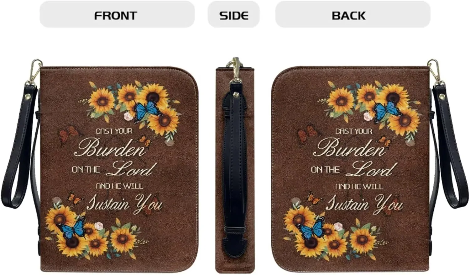 Bible Cover Case for Women Bible Bag With Bookmarks for Men Church Book Handbag for Girls Boys Study