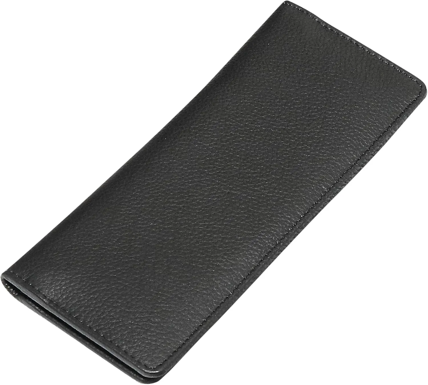 Bifold Long Tall Wallet for Men, RFID Handmade with 22 Card Slots, 4 Bill Compartments & 1 Zippered Pocket, Leather Men’s Wallet, Minimalist Plaid Black OIl, 3.5” W x 8” H x 0.25
