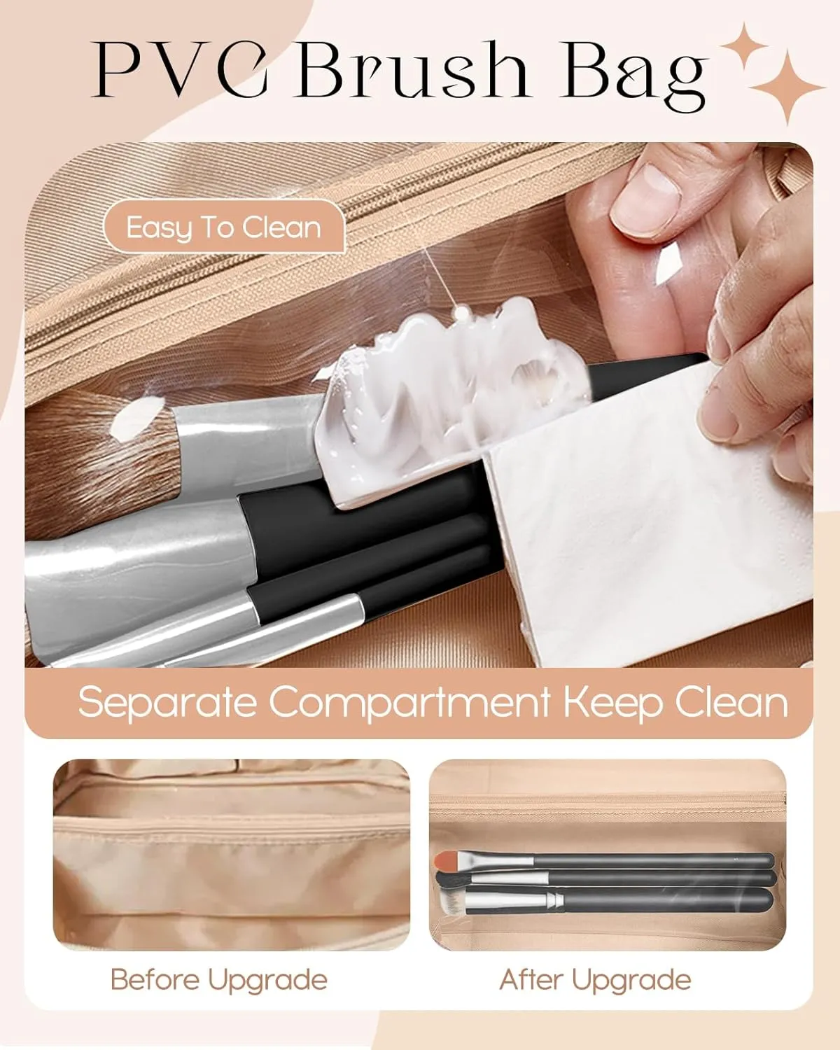 Bistup Makeup Bag Travel Cosmetic Bag Toiletry Make Up Bags Cute Women Large Capacity Big Medium Leather Cow Print Aesthetic Girl Teen Teenage Foldable Expandable Open Flat Zip