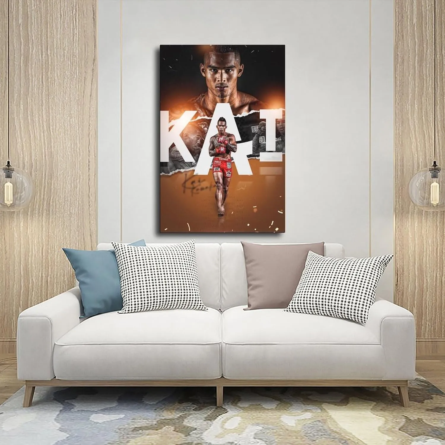 BjixZAx Kai Kamaka Profession Boxing Athlete Poster65 Canvas Poster Bedroom Living Room Office Decoration Gifts Frame:20x30inch(50x75cm)