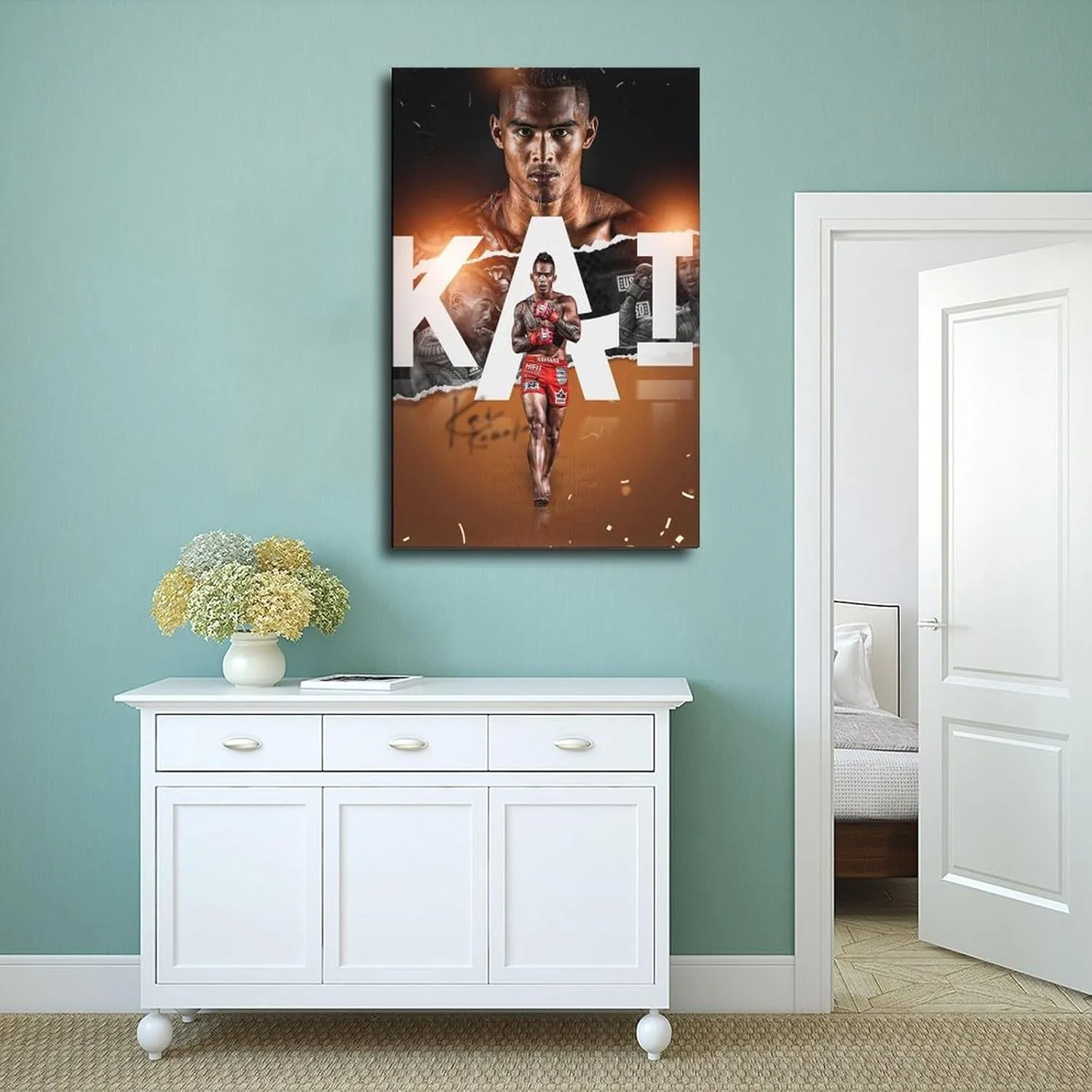 BjixZAx Kai Kamaka Profession Boxing Athlete Poster65 Canvas Poster Bedroom Living Room Office Decoration Gifts Frame:20x30inch(50x75cm)