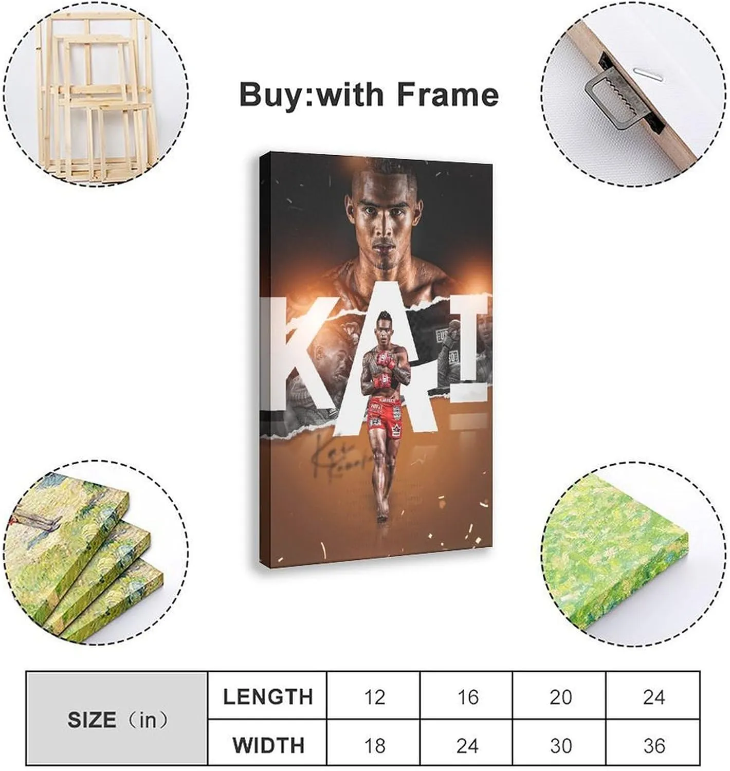 BjixZAx Kai Kamaka Profession Boxing Athlete Poster65 Canvas Poster Bedroom Living Room Office Decoration Gifts Frame:20x30inch(50x75cm)