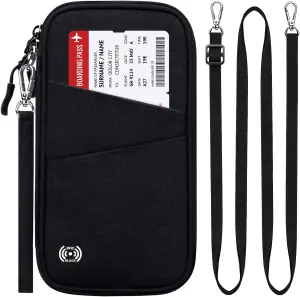 BKNOOU Passport Holder Family Rfid Blocking Travel Document Organizer,Travel Passport Wallet Multiple Passport Holder for Traveling,Family passport holder for 2 4 6 8,Passport Organizer for Men Women