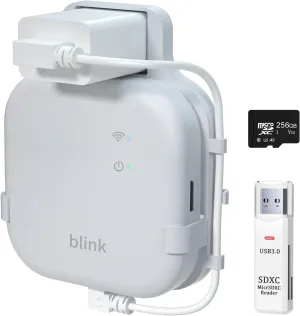 Blink 256GB Micro SD Card for Blink Sync Module XR Outlet Wall Mount, Short Cable Save Space, Easy Move Mount Bracket with Reader for Blink Outdoor Indoor Security System