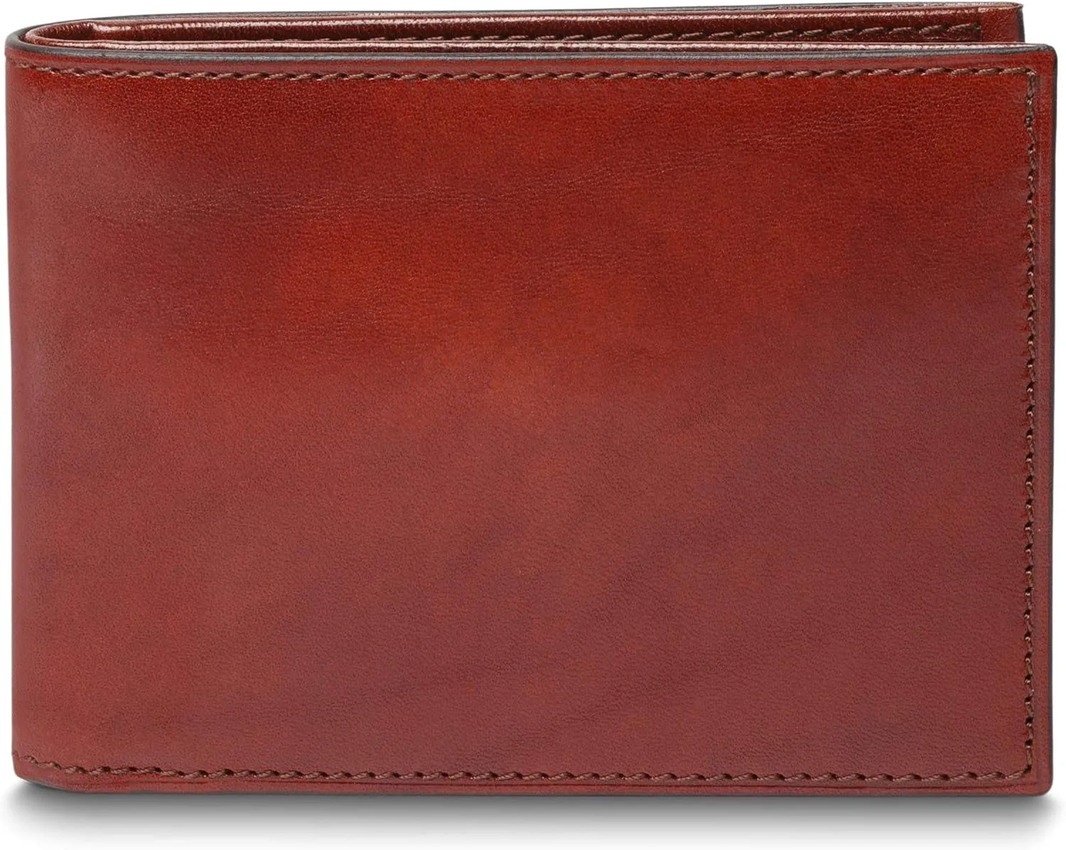Bosca Men's Italian Old Leather Wallet Full RFID Security Bifold Wallets For Men - 6 Card Slots Full Grain Tanned Leather, Gift Box Included, Dark Brown