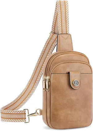 BOSTANTEN Sling Bag for Women Crossbody Bag Vegan Leather Cross Body Purse Large Fanny Pack Travel Purse
