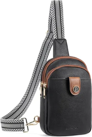 BOSTANTEN Sling Bag for Women Crossbody Bag Vegan Leather Cross Body Purse Large Fanny Pack Travel Purse