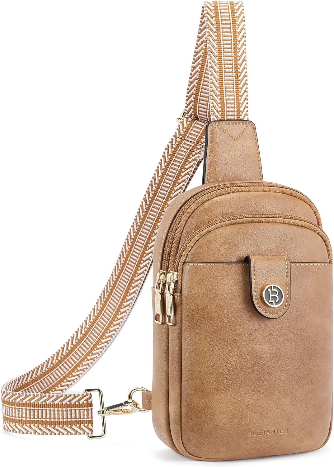 BOSTANTEN Sling Bag for Women Crossbody Bag Vegan Leather Cross Body Purse Large Fanny Pack Travel Purse