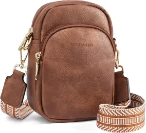 BOSTANTEN Small Crossbody Bags for Women Designer Zip Cell Phone Purse Shoulder Handbags Wallet with Card Slots