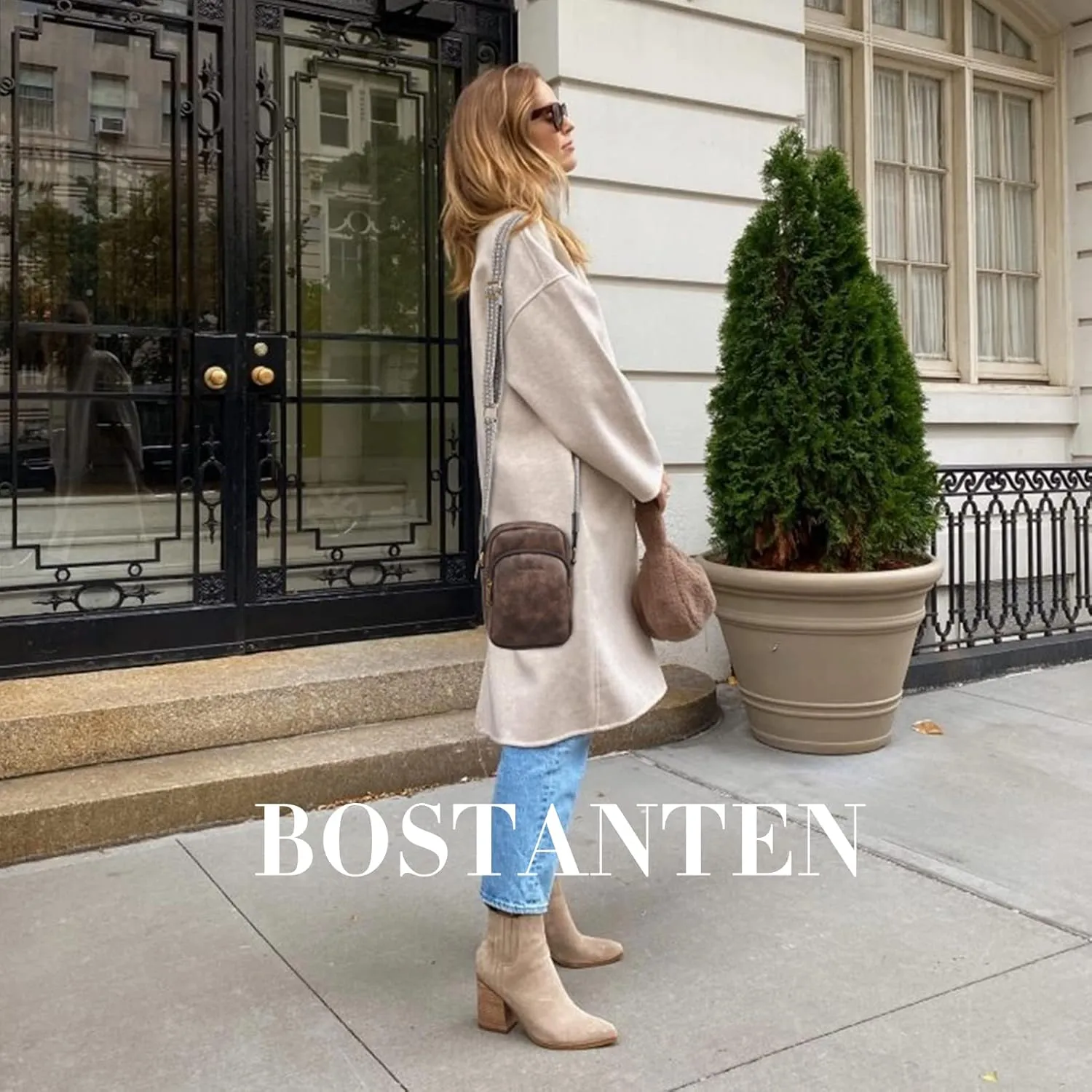 BOSTANTEN Small Crossbody Bags for Women Designer Zip Cell Phone Purse Shoulder Handbags Wallet with Card Slots
