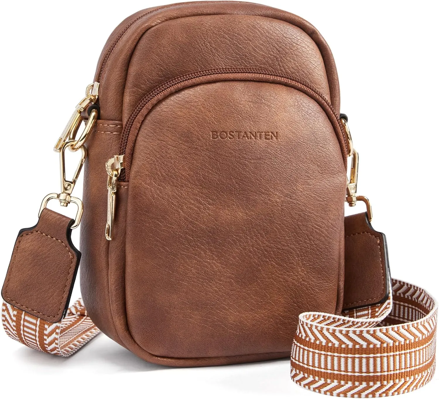 BOSTANTEN Small Crossbody Bags for Women Designer Zip Cell Phone Purse Shoulder Handbags Wallet with Card Slots