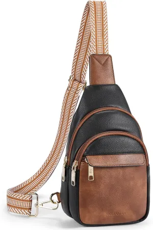 BOSTANTEN Small Sling Bag for Women Leather Crossbody Bags Fanny Pack Chest Bag for Travel