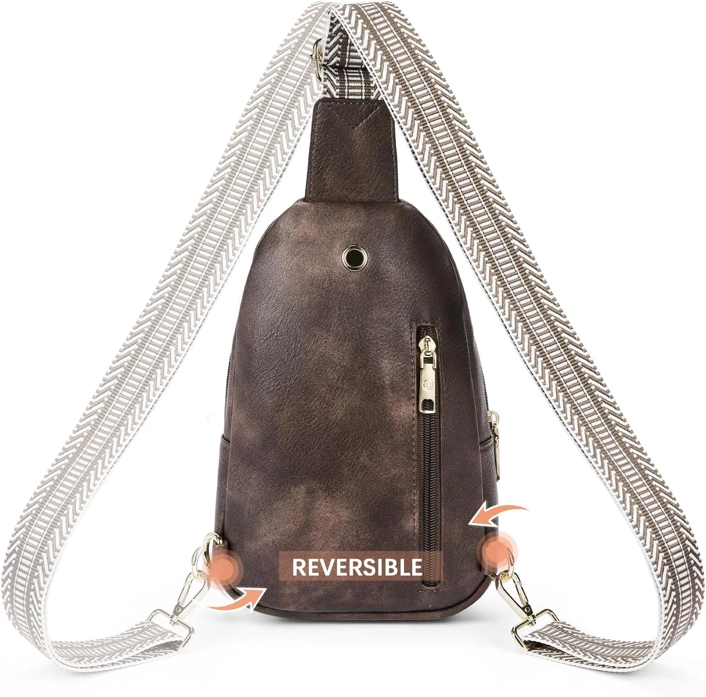 BOSTANTEN Small Sling Bag for Women Leather Crossbody Bags Fanny Pack Chest Bag for Travel