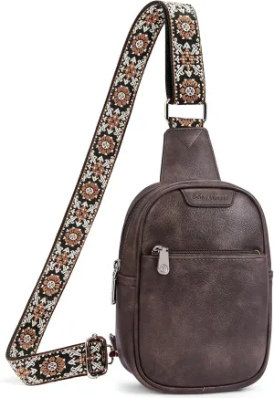BOSTANTEN Small Sling Bag for Women Leather Crossbody Bags Fanny Pack Chest Bag for Travel