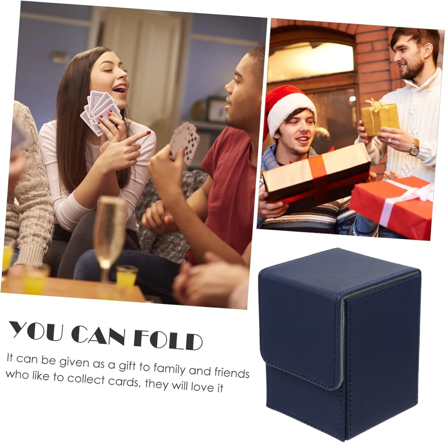 Box Leather Card Deck Storage Box Compact Organizer for Game Cards Lightweight Design Capacity for Collectors and Gamers present for Friends and Family