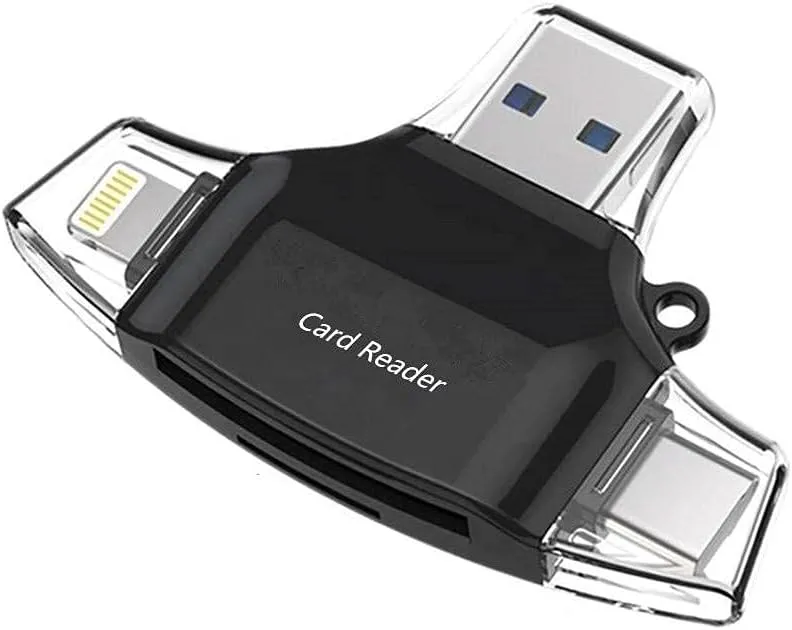 BoxWave Smart Gadget Compatible with Microtouch M1-215IC-W5-A2 (21.5 in) - AllReader SD Card Reader, microSD Card Reader SD Compact USB - Jet Black