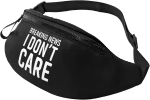 Breaking News I Don'T Care Leisure Waist Bag Outdoor Sports Running Waist Bag Business Travel Mobile Phone Bag