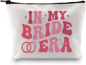 Bridal Shower Gift for Bride Wifey Bridal Bachelorette Party Gift In My Bride Era Makeup Bag Gift for Engagement Wedding (Bride Era Bag)
