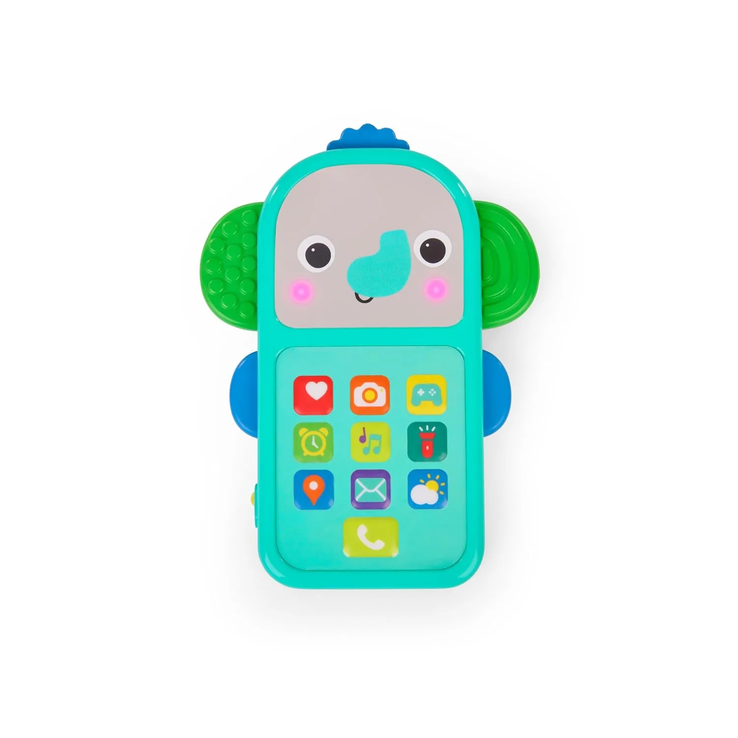 Bright Starts Elephone Baby Phone Toy for Mini-Me Fun with Music and 20  Sound Effects, 6 Months & Up