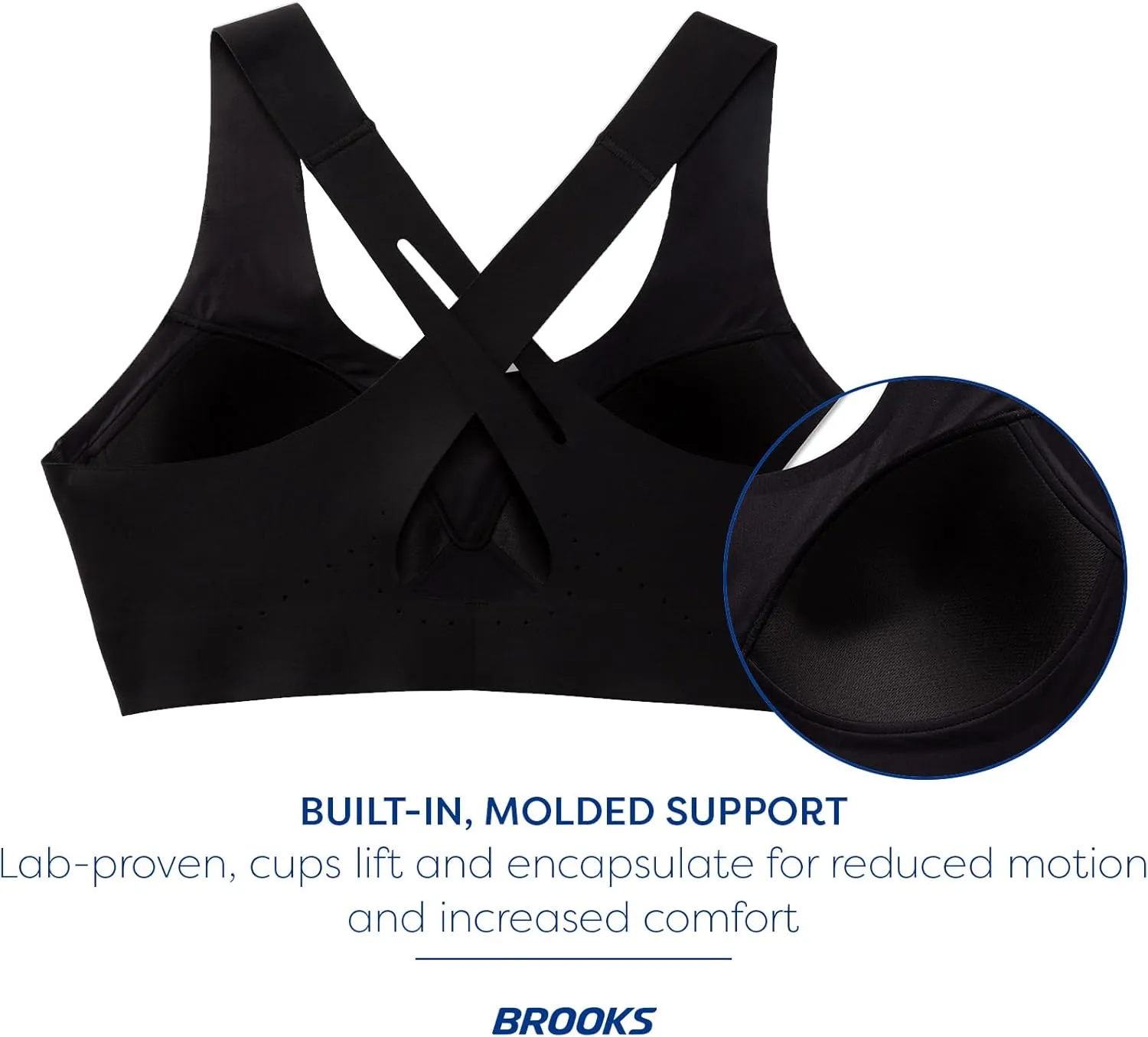 Brooks Women's Crossback 2.0 Sports Bra for Running, Workouts & Sports