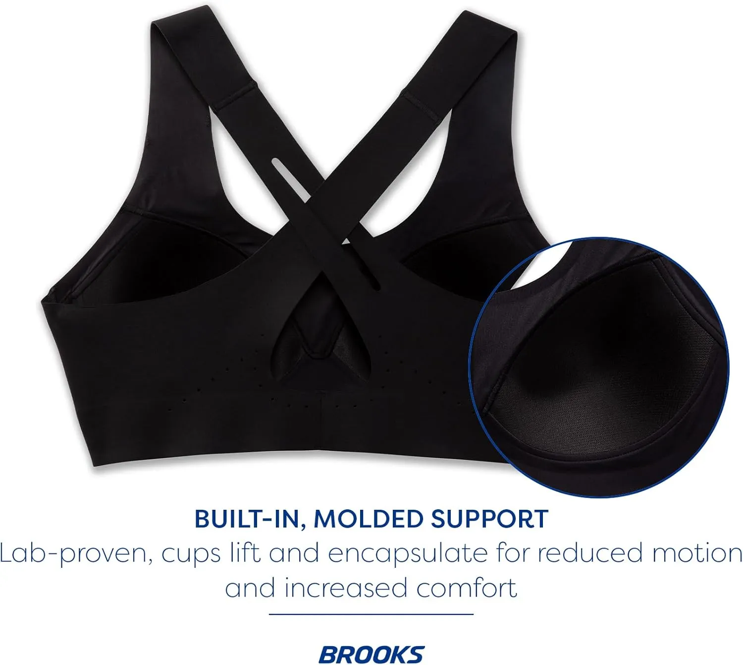 Brooks Women's Crossback 2.0 Sports Bra for Running, Workouts & Sports