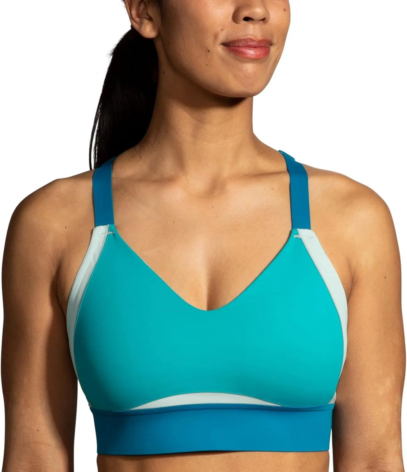 Brooks Women's Interlace Sports Bra for High Impact Running, Workouts & Sports with Maximum Support